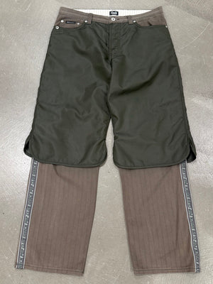A/W2004 Dolce & Gabbana double layer hybrid pants