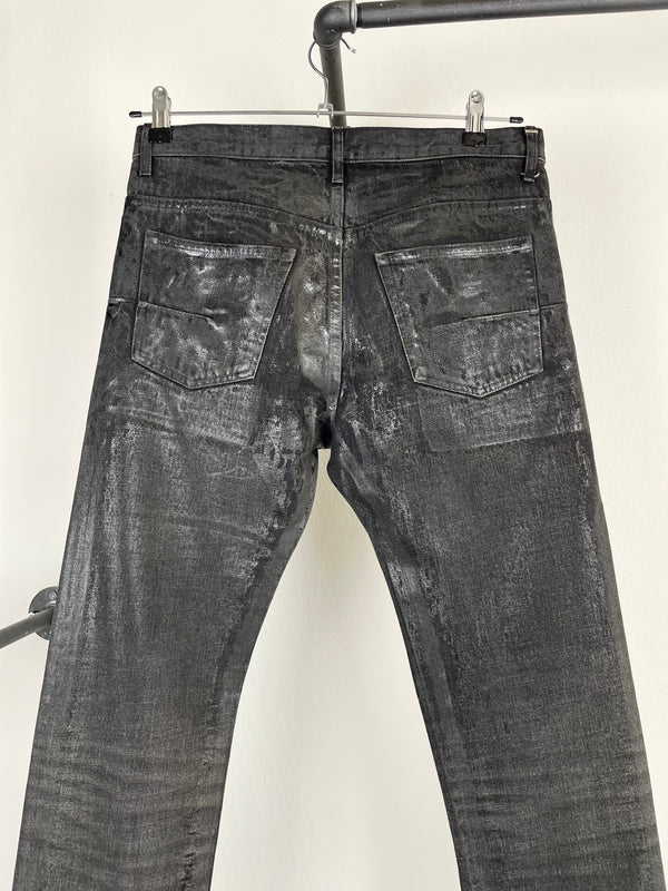 AW2003 Dior by Hedi Slimane waxed jeans