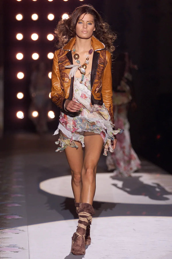 S/S2002 Roberto Cavalli runway paneled western jacket