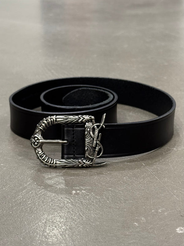 2010s Yves Saint Laurent logo leather belt