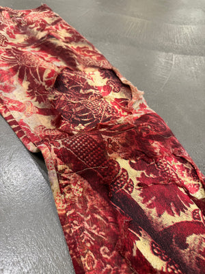 A/W2002 Roberto Cavalli double layer distressed pants