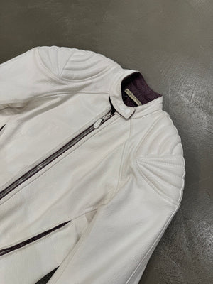 A/W2004 Balenciaga by Nicolas Ghesquière runway reinforced leather jacket