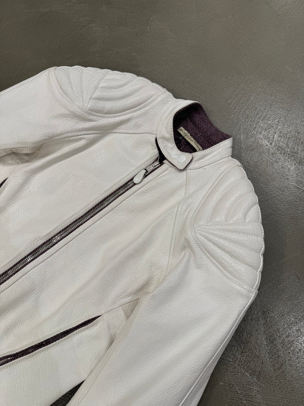 A/W2004 Balenciaga by Nicolas Ghesquière runway reinforced leather jacket