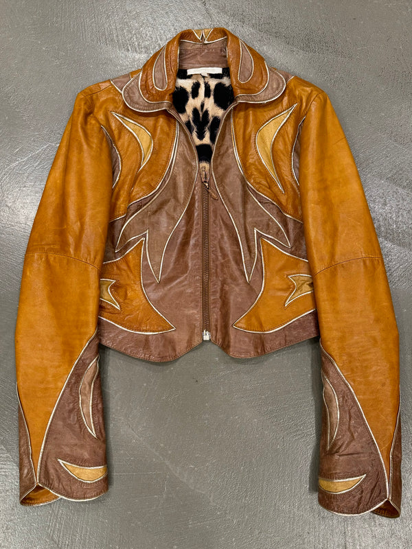 S/S2002 Roberto Cavalli runway paneled western jacket