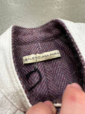 A/W2004 Balenciaga by Nicolas Ghesquière runway reinforced leather jacket