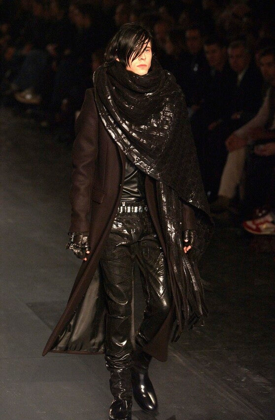 AW2003 Dior by Hedi Slimane waxed jeans