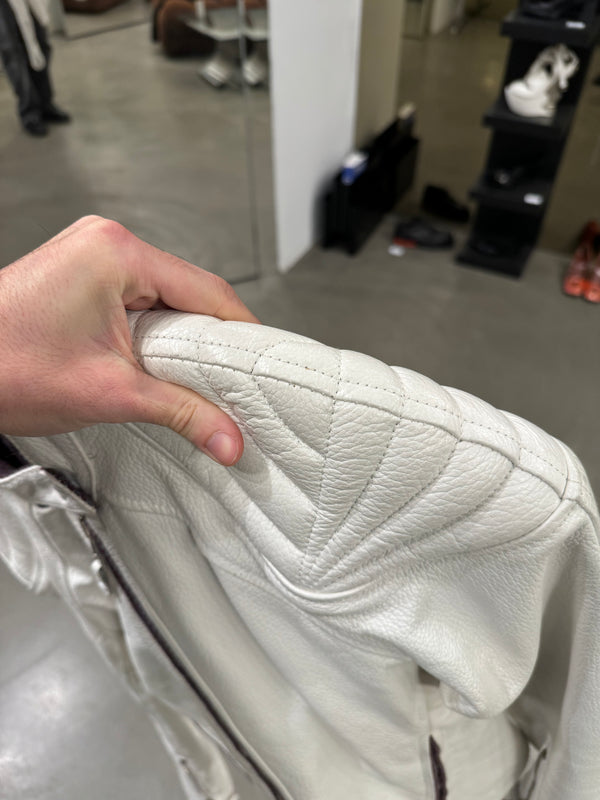 A/W2004 Balenciaga by Nicolas Ghesquière runway reinforced leather jacket