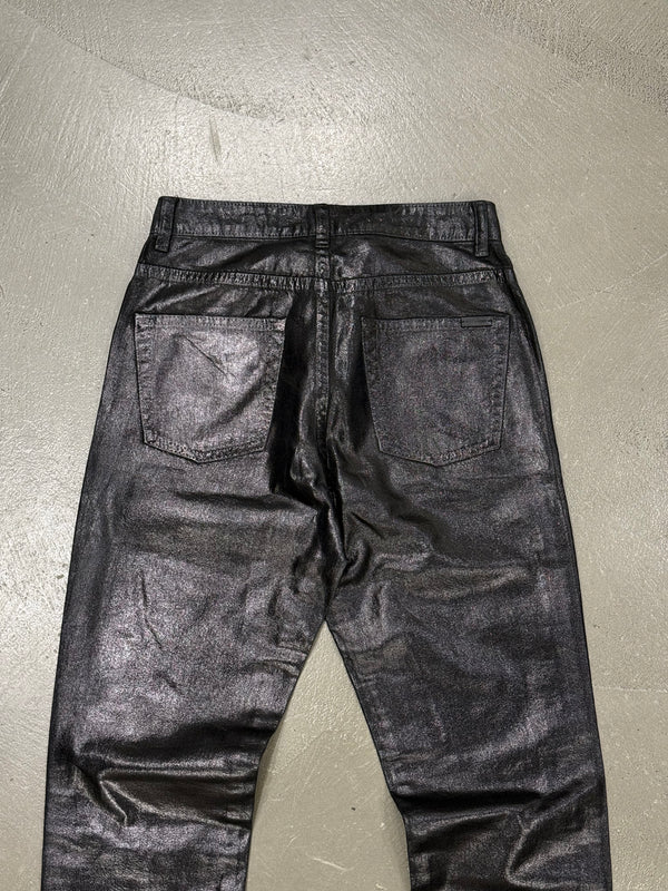 2020 Saint Laurent waxed skinny jeans