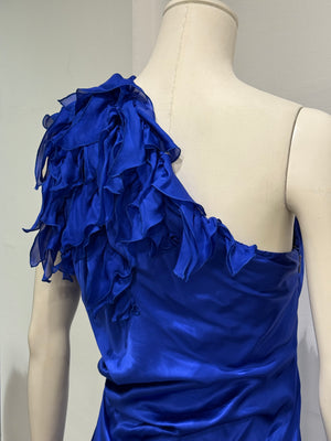 Roberto Cavalli floral draped mini dress