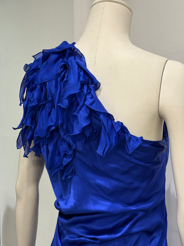 Roberto Cavalli floral draped mini dress