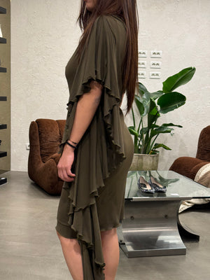 1990s Jean Paul Gaultier draped asymmetrical dress