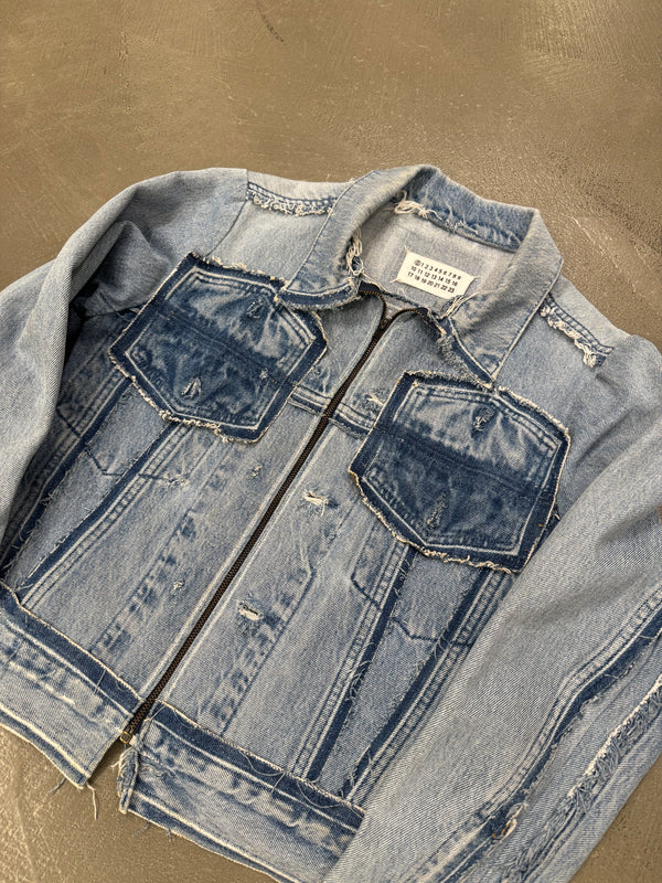 2000s Maison Margiela artisanal deconstructed denim jacket