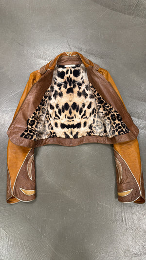 S/S2002 Roberto Cavalli runway paneled western jacket