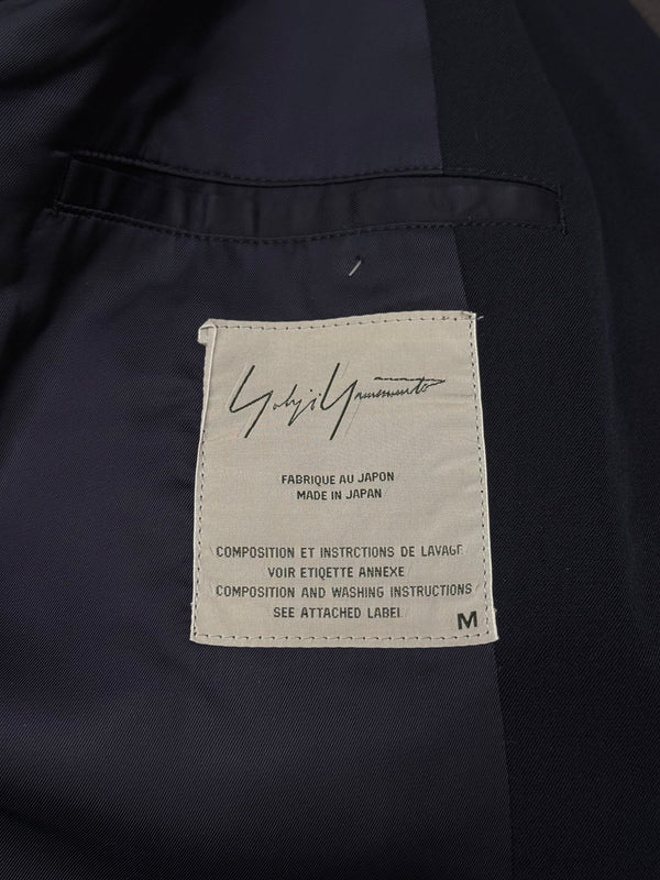 2000s Yohji Yamamoto contrast piping tailored jacket