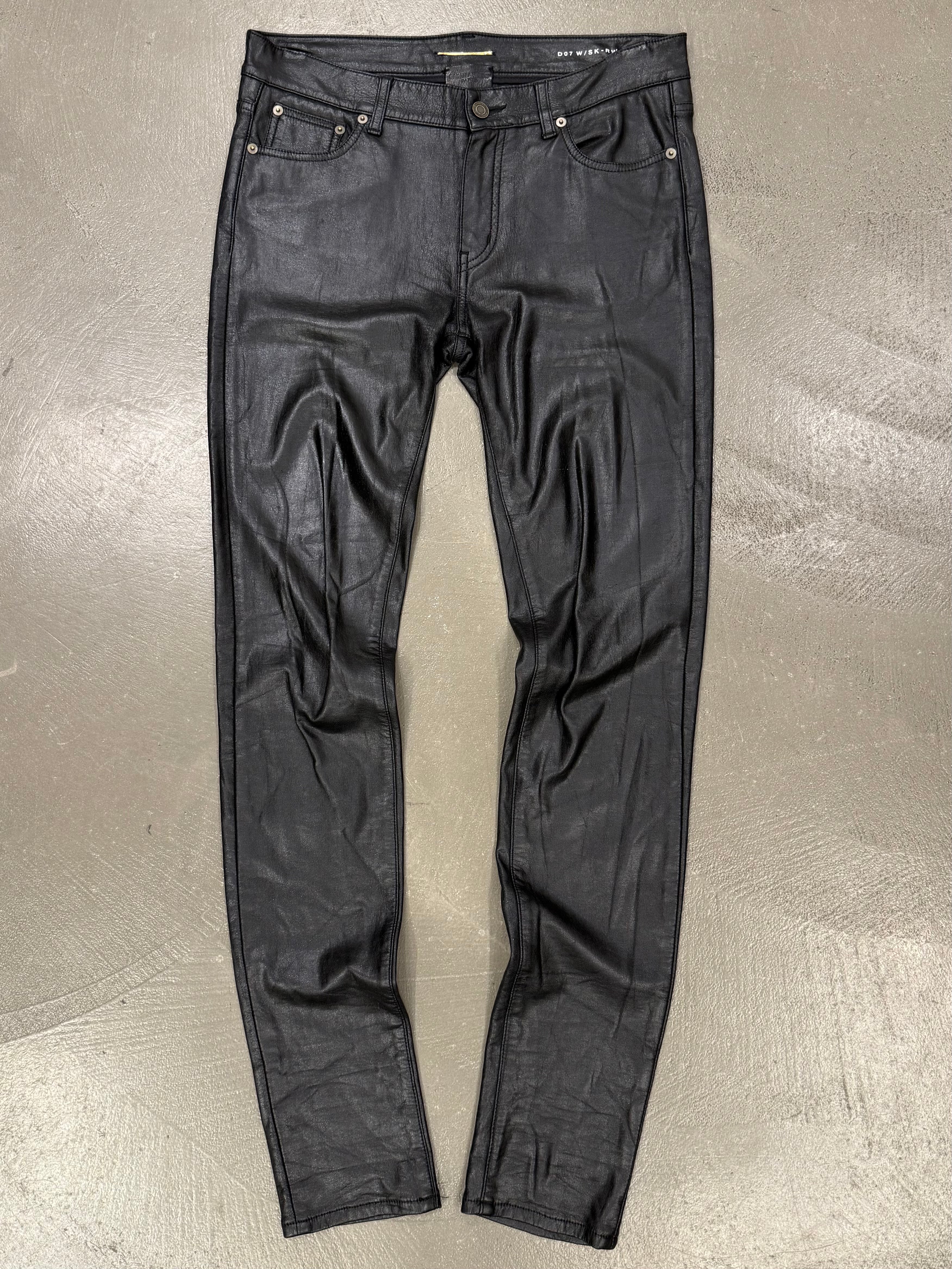 パンツ Saint Laurent Hedi Black Coated Skinny Saint Laurent Black Coated Skinny-Fit Jeans Saint Laurent