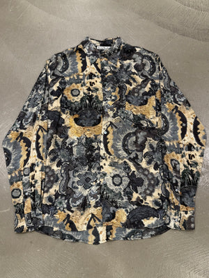 Acne Studios Sandrok cross stitch flower shirt