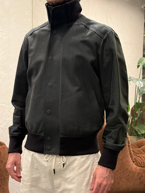2020s Berluti leather bomber jacket