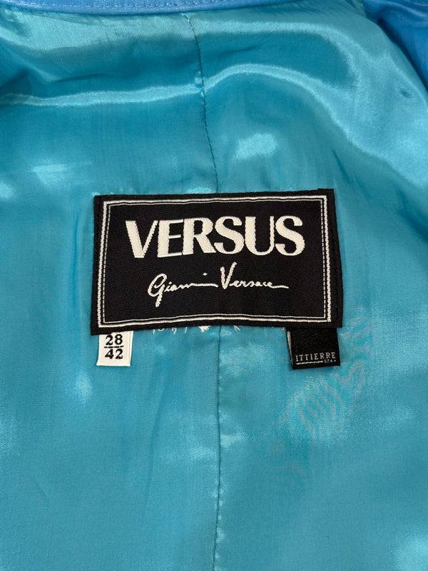 S/S1997 Versace electric blue leather set