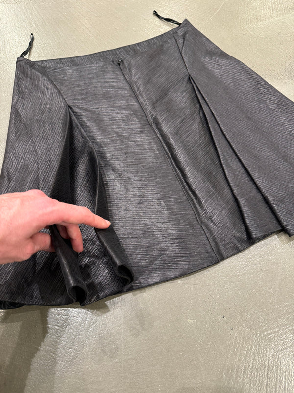 S/S2008 Alexander McQueen silk mini flared skirt