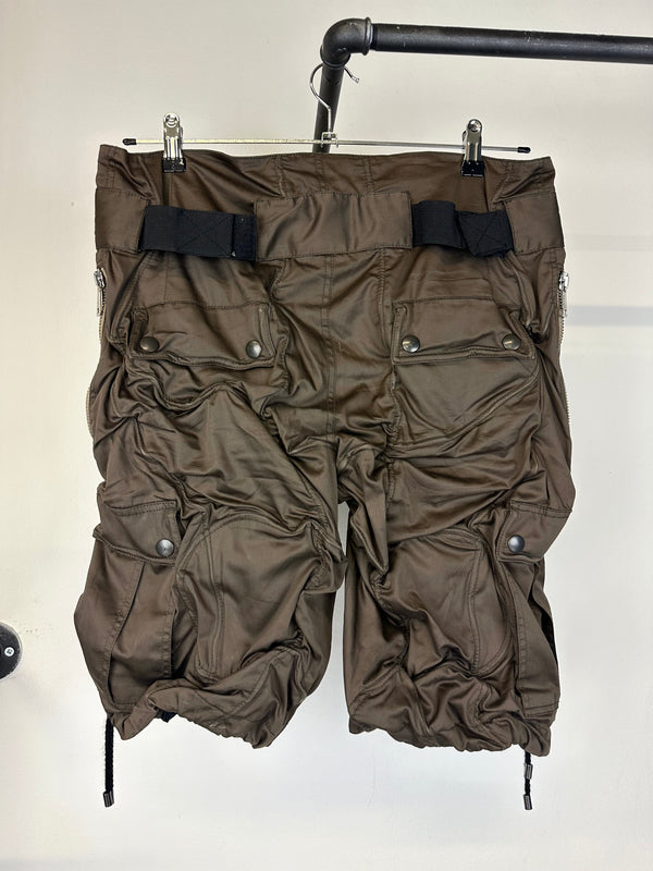 SS2008 Dolce & Gabbana wire wrinkle shorts bondage cargo pants