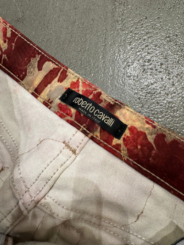 A/W2002 Roberto Cavalli double layer distressed pants