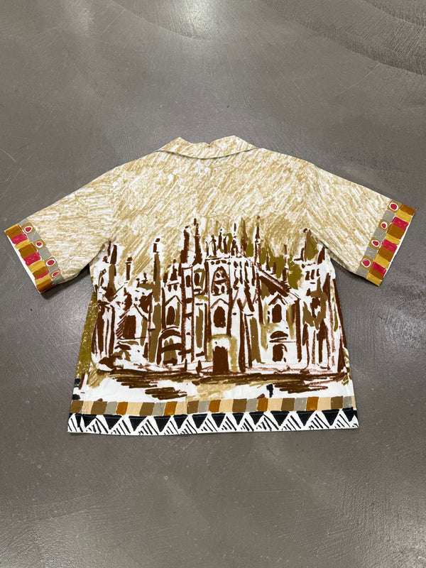 2018 Prada Duomo Milan painting bowling shirt