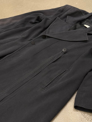 1990s Ann Demeulemeester sun faded long coat with straps