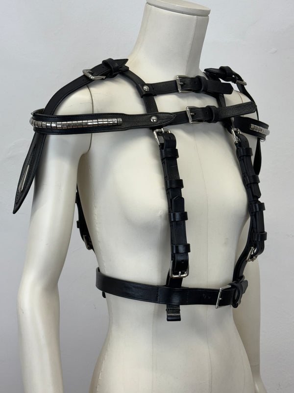 A/W2011 Alexander McQueen bondage leather studded harness