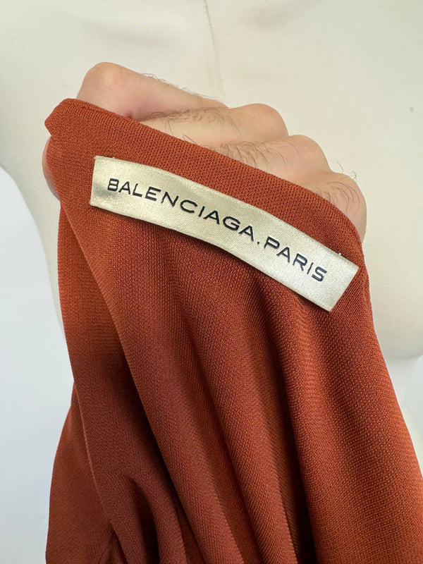 2011 Balenciaga asymmetrical deconstructed draped dress