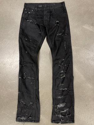 S/S2004 Dior by Hedi Slimane Strip destroyed coated jeans
