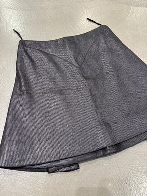 S/S2008 Alexander McQueen silk mini flared skirt