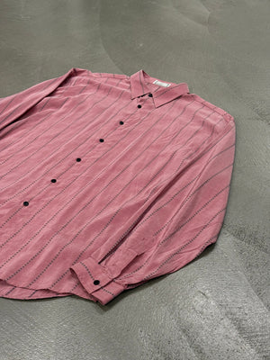2000s Gianni Versace iridescent stripe shirt