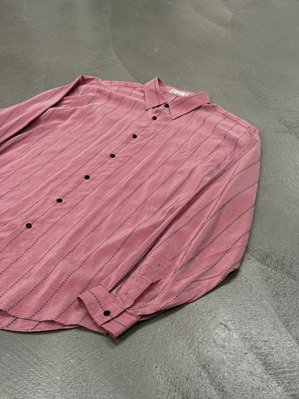 2000s Gianni Versace iridescent stripe shirt