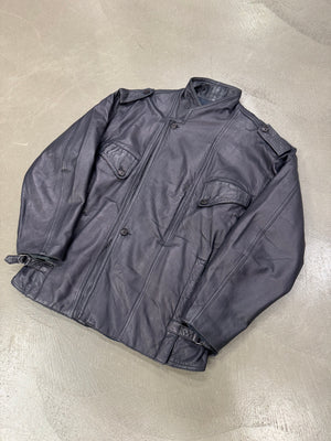 1980s Marithe Francois Girbaud “Compagnie des montagnes & des forets” leather jacket