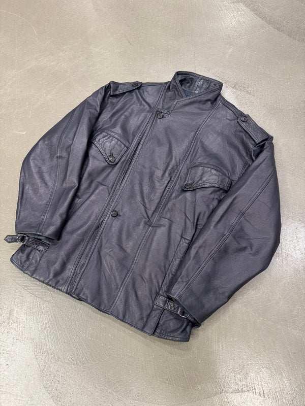 1980s Marithe Francois Girbaud “Compagnie des montagnes & des forets” leather jacket