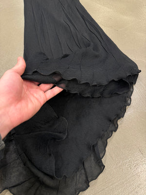 2003 Roberto Cavalli wrinkle maxi dress