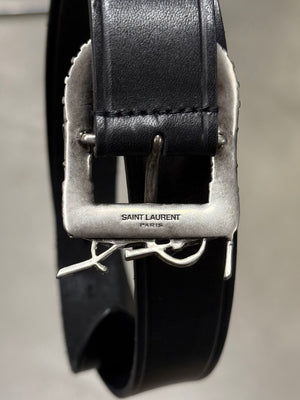 2010s Yves Saint Laurent logo leather belt