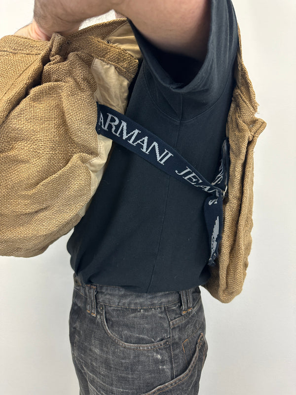 1990s Armani Jeans jute military vest