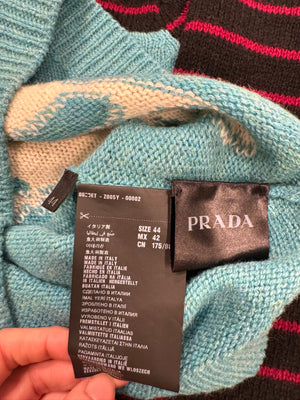 S/S2016 Prada runway “rabbit” Shetland stipe knit