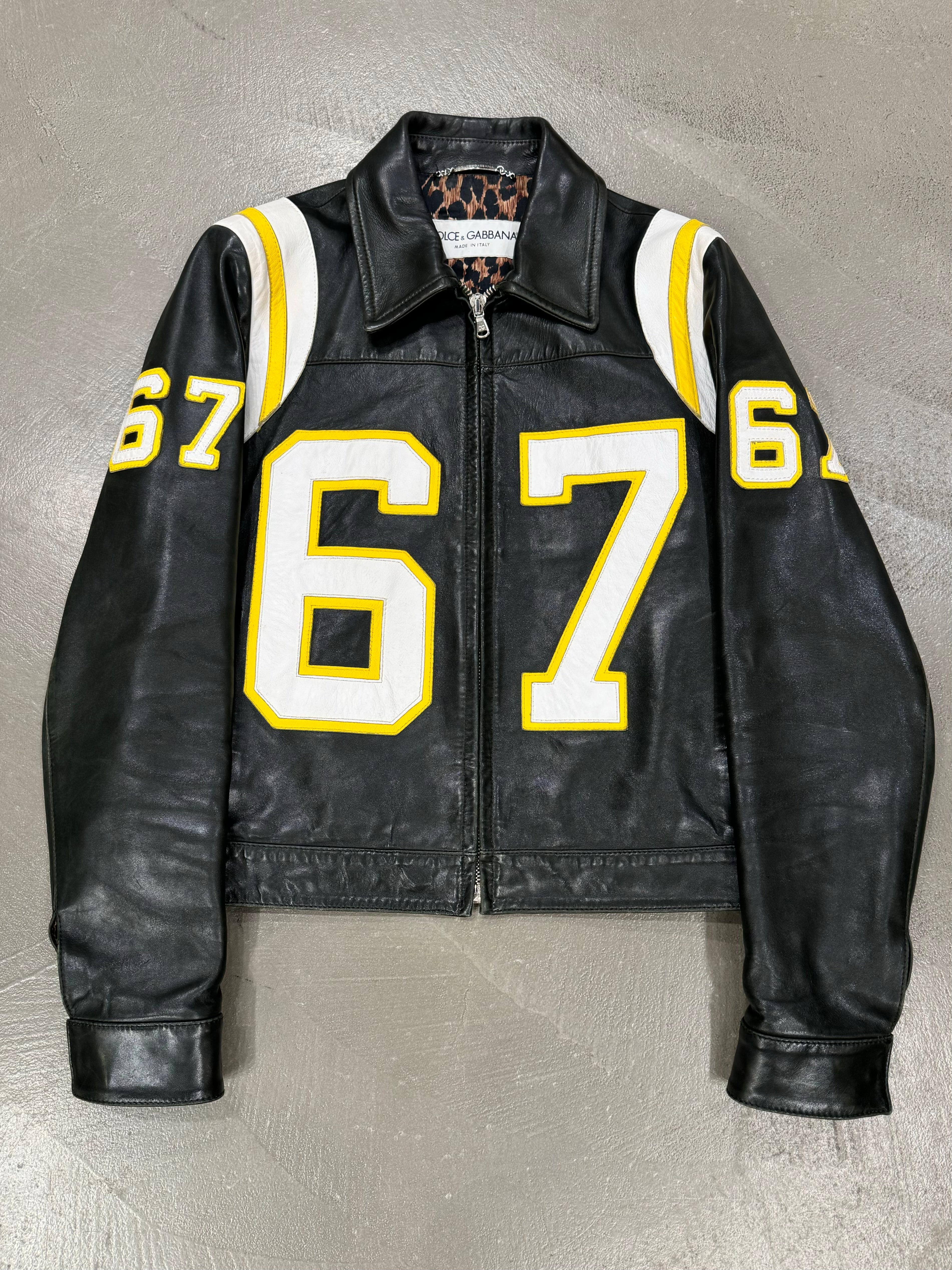 S/S 2002 Dolce & Gabbana runway biker leather jacket