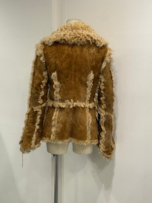 A/W1999 Roberto Cavalli shearling patchwork jacket