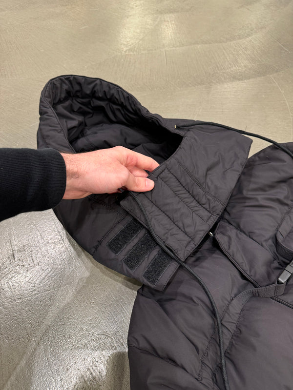 2005 Helmut Lang bondage belted puffer jacket