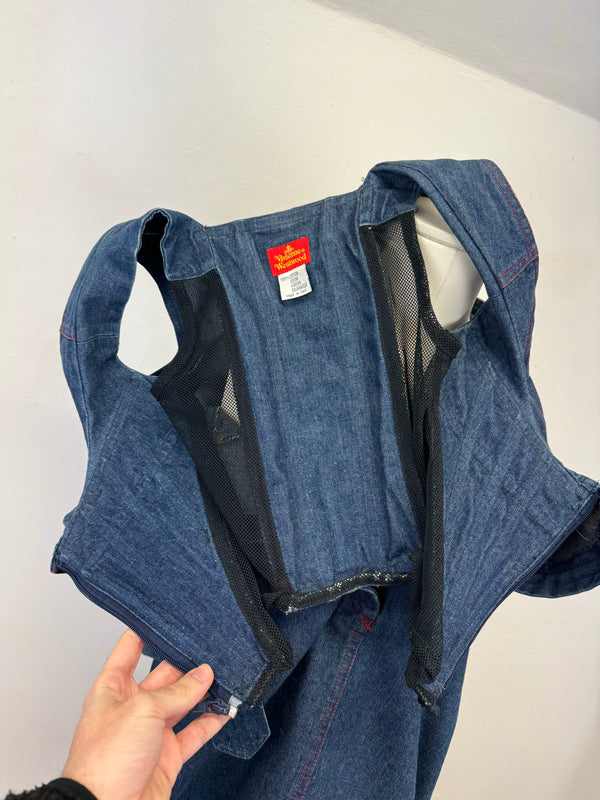 S/S1992 Vivienne Westwood denim dress with corset