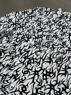 2010s Dior by Kris Van Assche tribal flame shirt