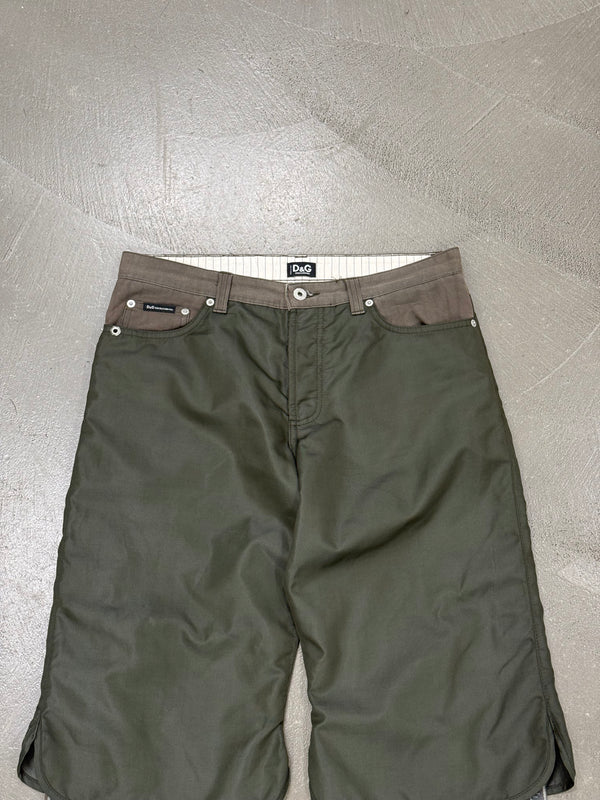 A/W2004 Dolce & Gabbana double layer hybrid pants