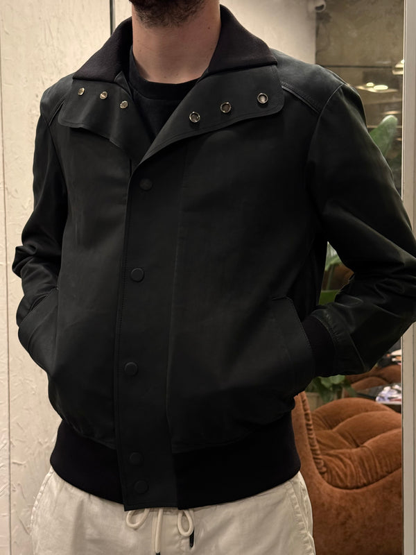 2020s Berluti leather bomber jacket