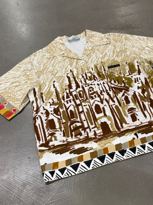 2018 Prada Duomo Milan painting bowling shirt