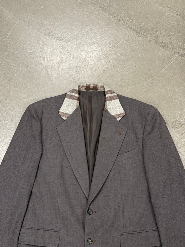 2000s Comme des Garçons tartan collar blazer