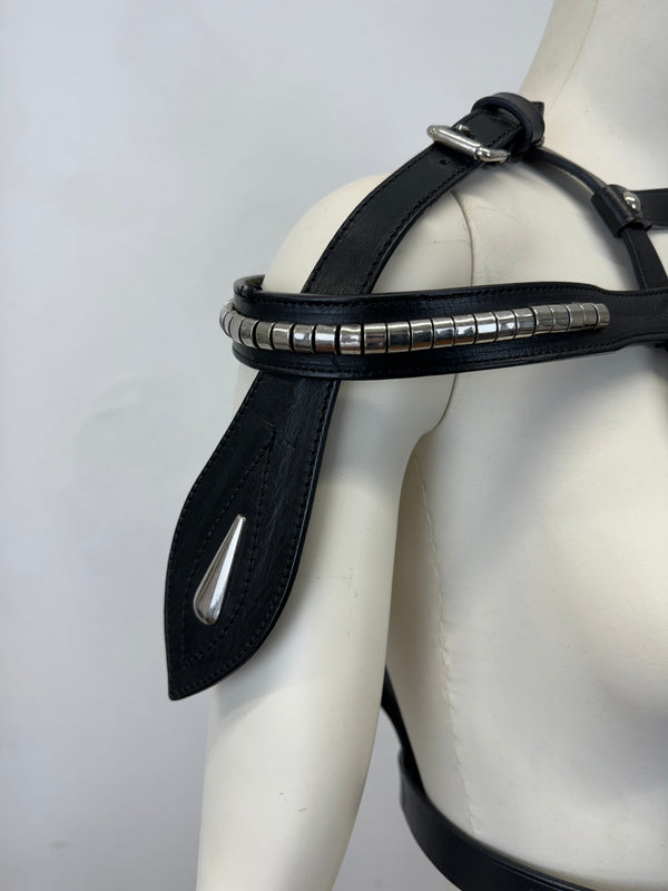 A/W2011 Alexander McQueen bondage leather studded harness