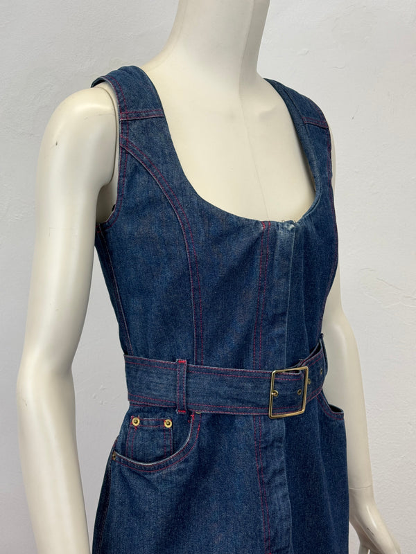 S/S1992 Vivienne Westwood denim dress with corset